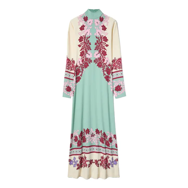 Halle Dress in Regalia Placée Menta