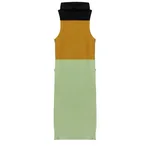 La Double J Hoody Dress in Color Block Black, Yellow & Green