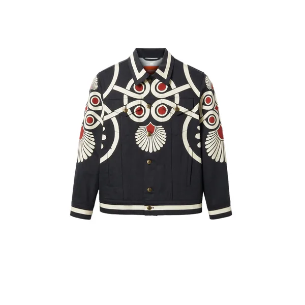 La Double J JJ Jean Jacket in Medallion Placée Black