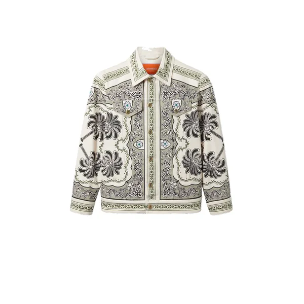 La Double J JJ Jean Jacket in Mirage Placée Green