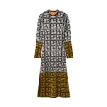 La Double J Knit Swing Dress in Black & White