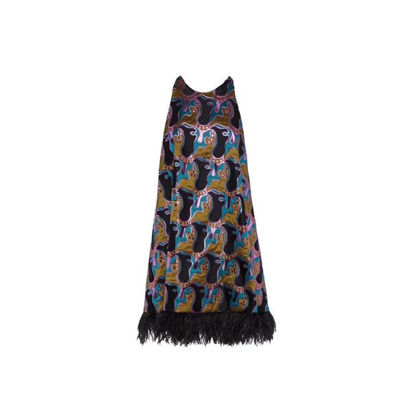 La Fenice Mini Dress in Spritz Blue Petrol