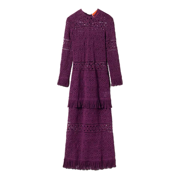 Lacey Long Sleeve Swing Dress in Plaza Purple