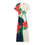 La Double J Lela Dress in Queen Peony Placée Blue