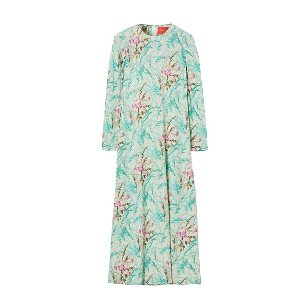 La Double J Long Sleeve Swing Dress in Heath Mint