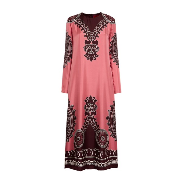 La Double J Long Sleeve Swing Dress in Oltrarno Placée Pink