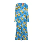 La Double J Long Sleeve Swing Dress in Riptide Light Blue