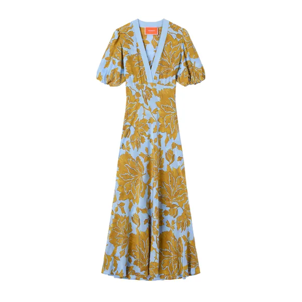 Marlene Dress in Tangle Light Blue
