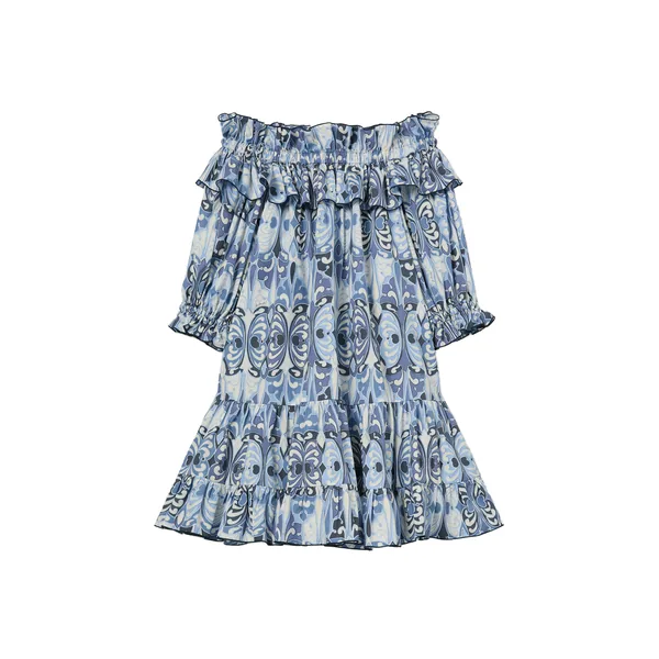 Mini Breakfast Dress in Cocoon Blue