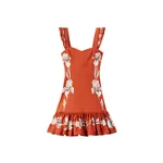La DoubleJ Mini Gingerbread Dress in Iris Placée Dark Orange - Dresses - Milanese Maximalist Fashion at Coveti La Double J Mini Gingerbread Dress in Iris Placée Dark Orange