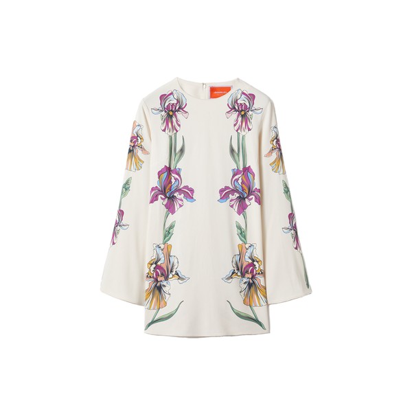 La Double J Mini Supremes Swing Dress in Iris Placée Ivory