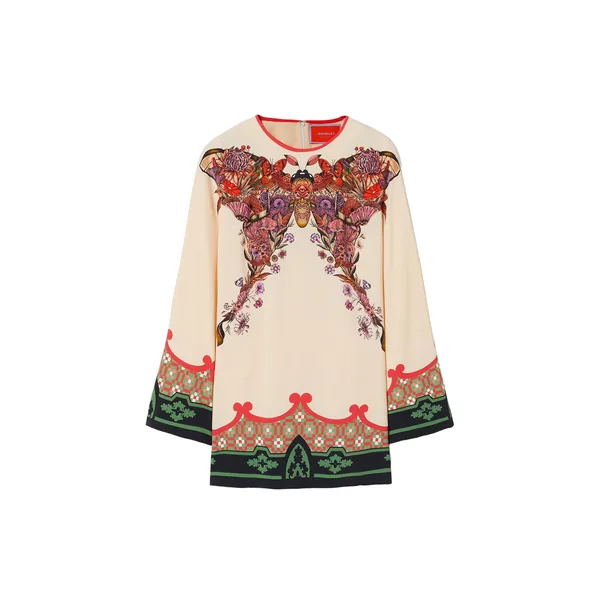 Mini Supremes Swing Dress in Mariposa Placée Ivory