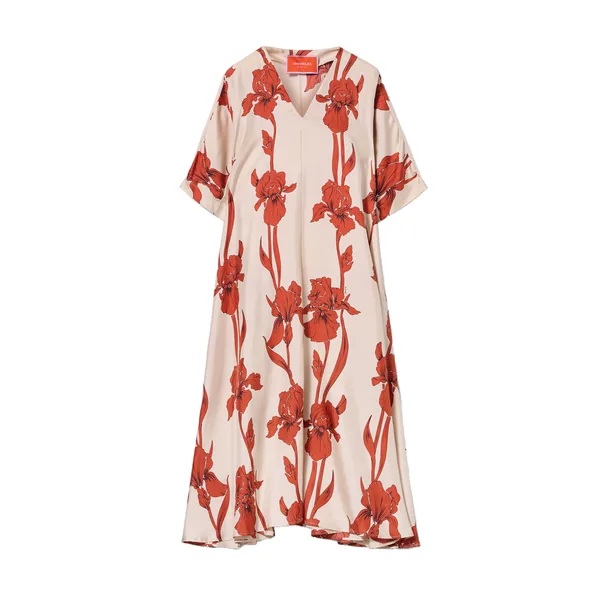 Muumuu Dress in Iris Dark Orange