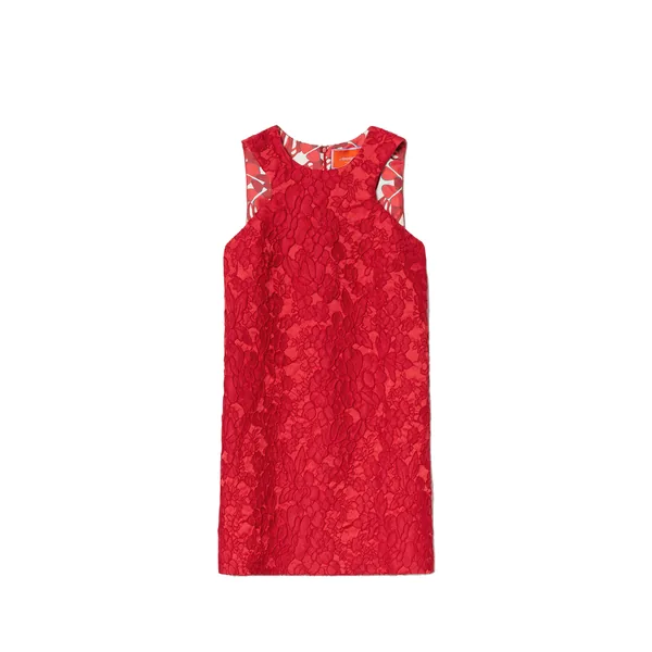 Racer Mini Dress in Peony Red