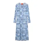 La Double J Slinky Swing Dress in Cocoon Blue