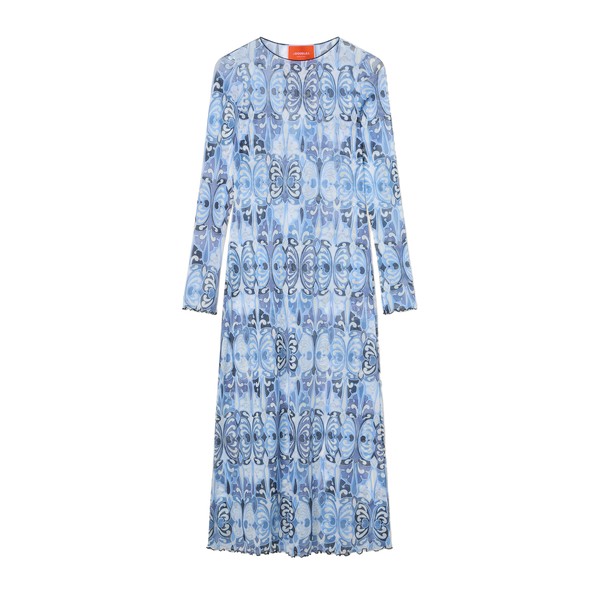La Double J Slinky Swing Dress in Cocoon Blue