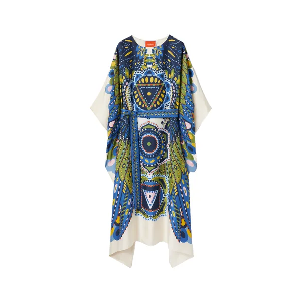 Square Kaftan in Chakra Placée Multicolor