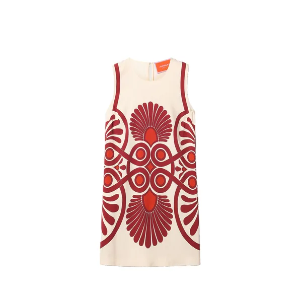 Stretch Tunic in Medallion Placée Cream
