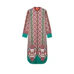 La Double J Sundowner Tunic in Pagoda Placée Rust