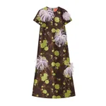 La DoubleJ Super Swing Dress in Devon Brown - Dresses - Milanese Maximalist Fashion at Coveti La Double J Super Swing Dress in Devon Brown