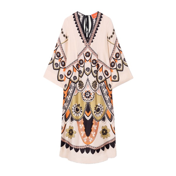 La Double J Twin Flame Dress in Plume Placée Ivory
