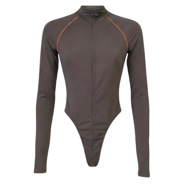 LaQuan Smith long sleeve bodysuit with top stitching