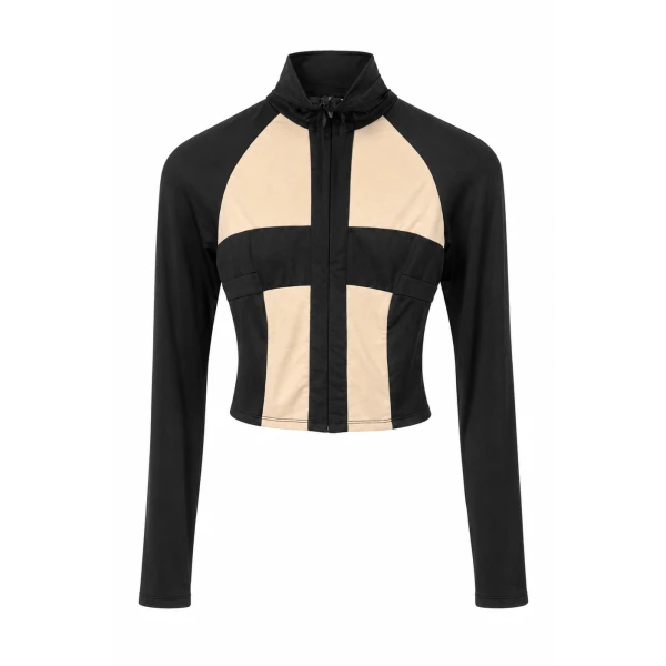 LaQuan Smith long sleeve jacket with open back detail