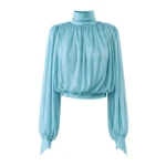 LaQuan Smith long sleeve top with scarf detail