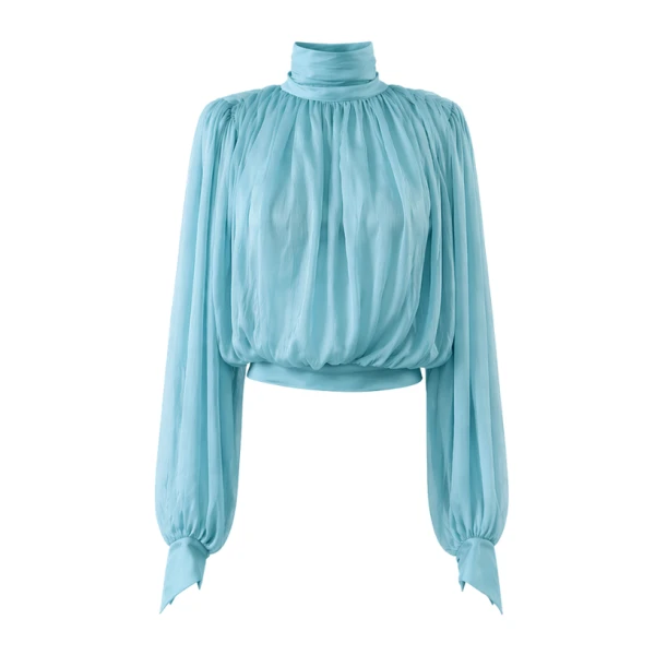 LaQuan Smith long sleeve top with scarf detail