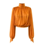 LaQuan Smith long sleeve top with scarf detail