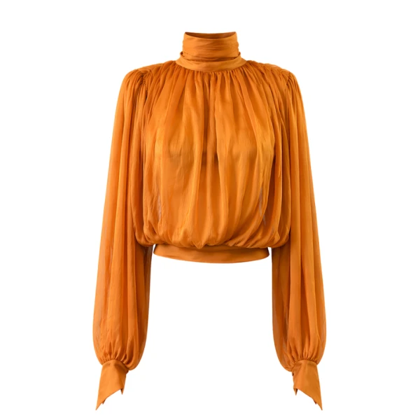 LaQuan Smith long sleeve top with scarf detail