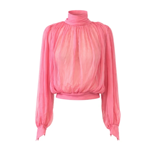LaQuan Smith long sleeve top with scarf detail