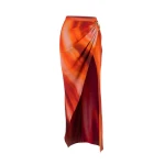 LaQuan Smith maxi skirt with slit detail