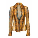 LaQuan Smith pleat front long sleeve blouse