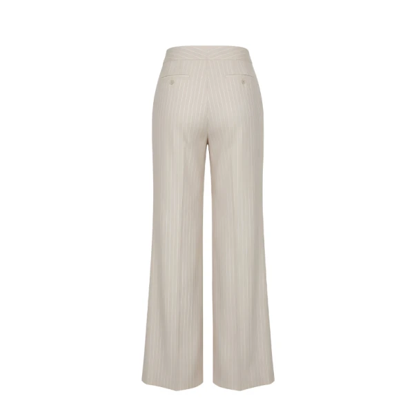 champagne pinstripe trouser