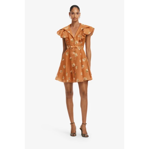 Lily Print in Ochre