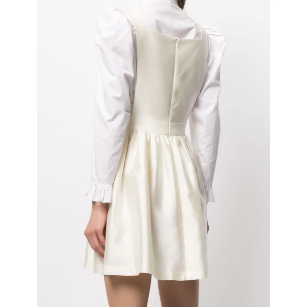 Macgraw Apron Dress in Ivory, view 6