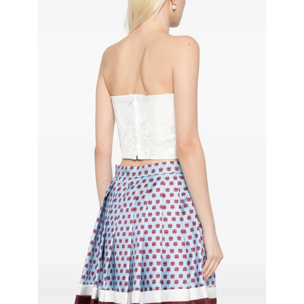 Macgraw Calligraphy Top in White Lace, view 5