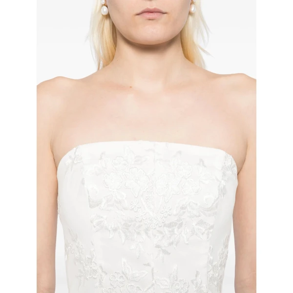 Macgraw Calligraphy Top in White Lace, view 6