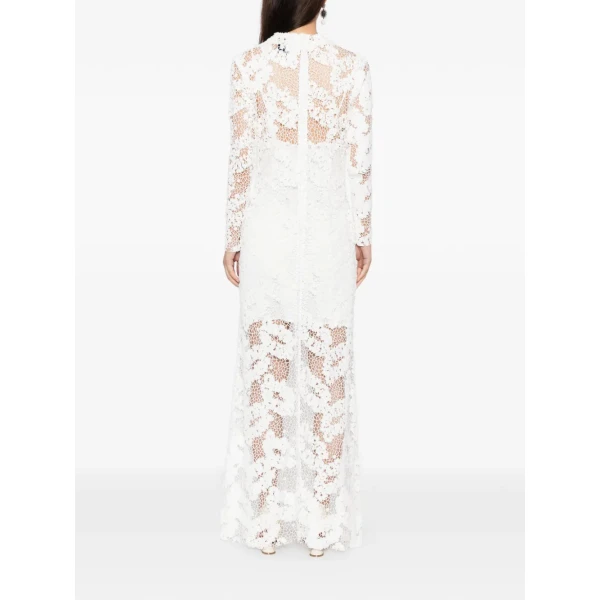 Macgraw Cavalleri Dress in white cotton lace, view 6
