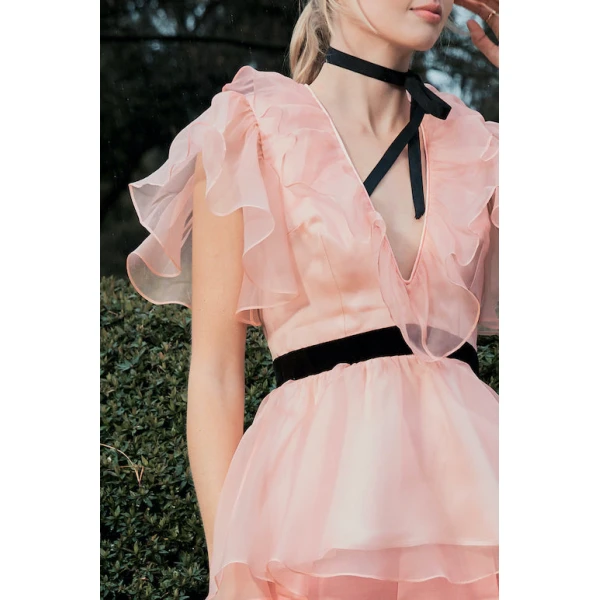 Macgraw Chandelier Top in Pink, view 4
