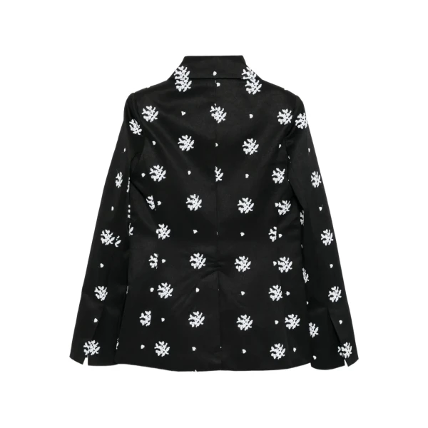Macgraw Circa 72 Blazer in Black & White Floral Embroidery, view 5
