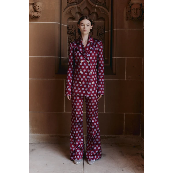 Macgraw Circa 72 Trouser in Maroon Crest, view 2