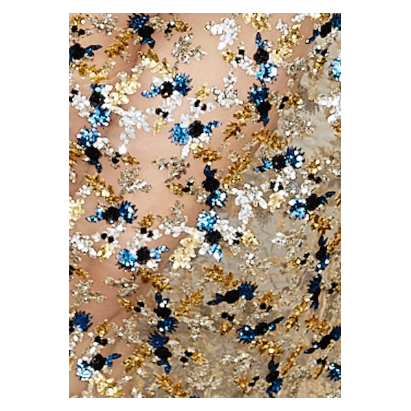 Macgraw Daisy Chain Dress in blue and gold floral, view 4