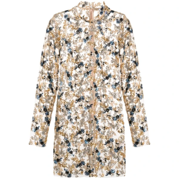Macgraw Daisy Chain Dress in blue and gold floral