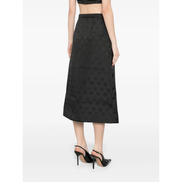 Macgraw Faculty Skirt in Black Crest Jacquard, view 5