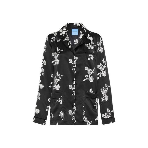 'He loves me' PJ set in Black Rose
