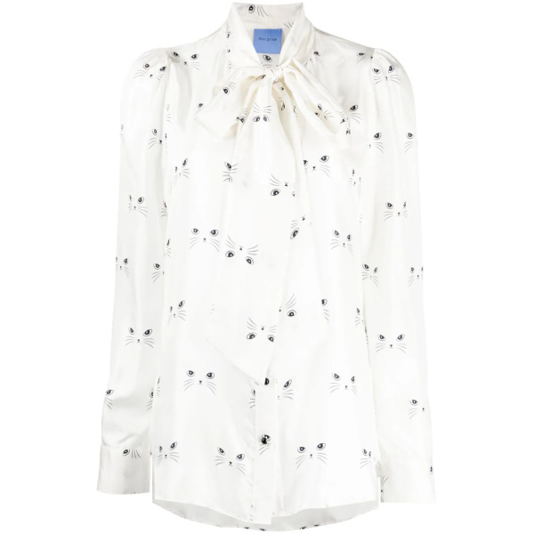 Macgraw Illumination Blouse in Cat print