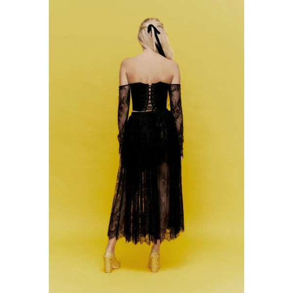 Macgraw Jealousy Top in Black Lace, view 2