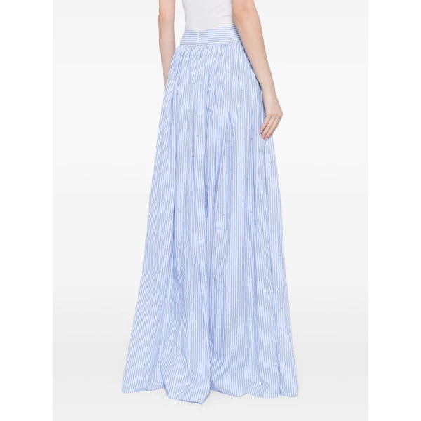 Literature Skirt in Blue and white stripe